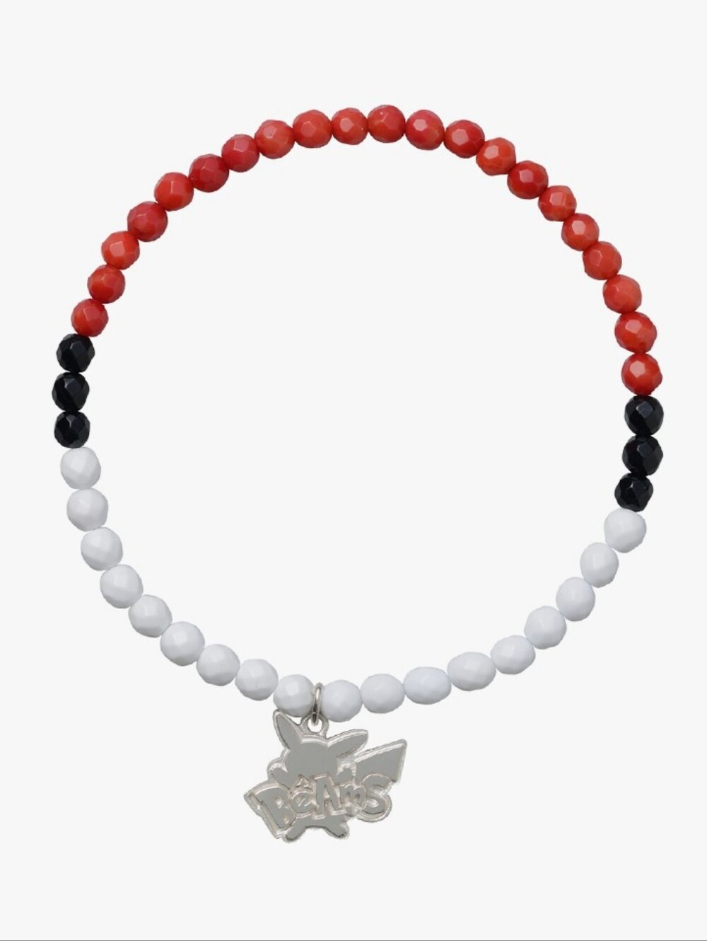 Pokemon Center Japan X BEAMS Shibuya Pikachu Silver Beaded Bracelet Limited